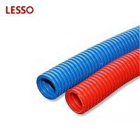 Lesso Pvc Electrical Flexible Pipe Flexible Corrugated Electric Wiring Conduit Pipes